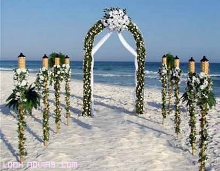 decoración para bodas en la playa