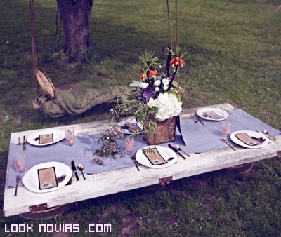 mesas rústicas para bodas