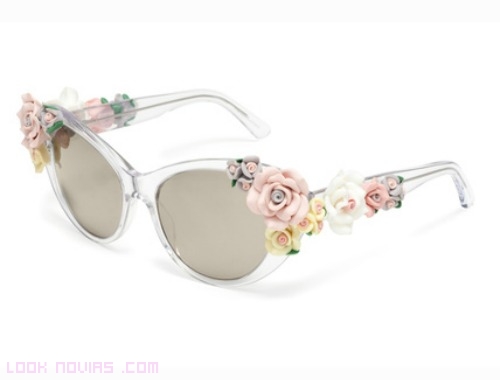 gafas de sol con flores