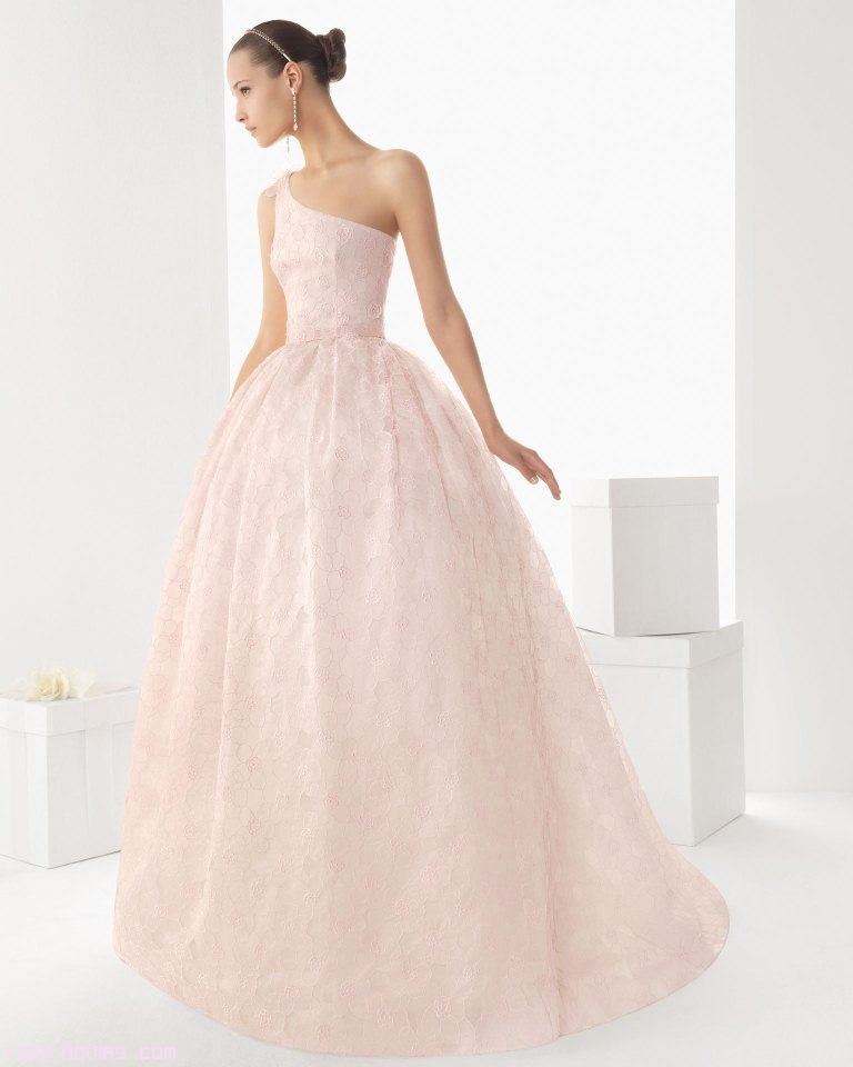 vestidos de novia rosa palo