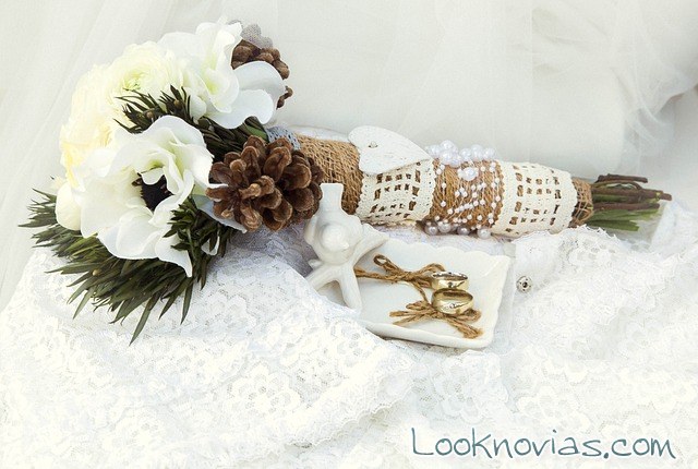 ramo de novia con estilo rústico