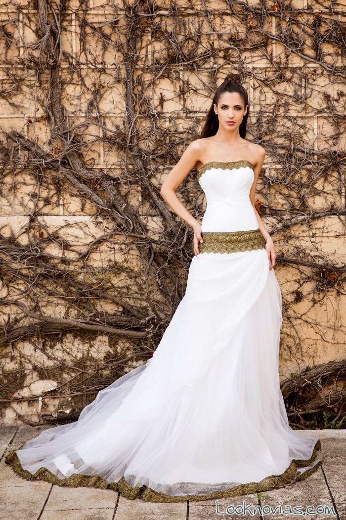 vestido corte griego de jordi dalmau